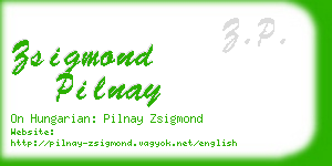 zsigmond pilnay business card